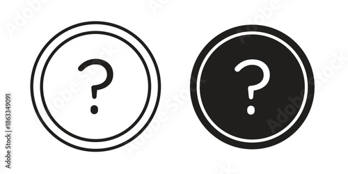 Interrogation icons concept. Vector Line Icon Design. Simple flat style