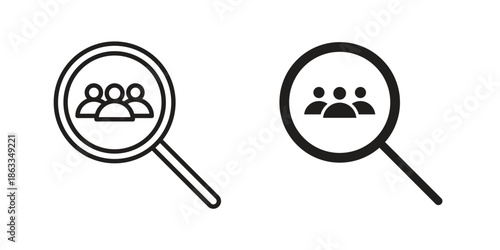 Job candidate icons concept. Vector Line Icon Design. Simple flat style
