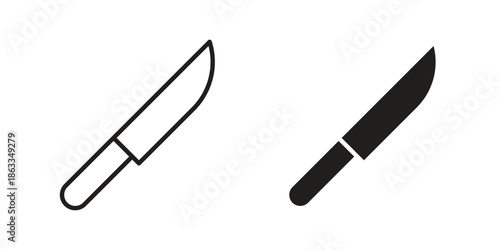 knife icons concept. Vector Line Icon Design. Simple flat style