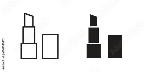 Lip balm icons concept. Vector Line Icon Design. Simple flat style
