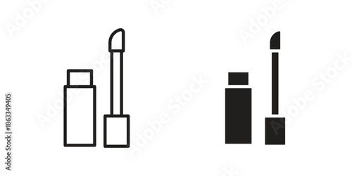 Lip gloss icons concept. Vector Line Icon Design. Simple flat style