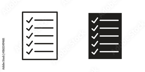 List icons concept. Vector Line Icon Design. Simple flat style