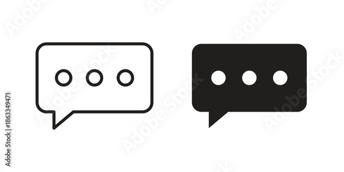 Live chat icons concept. Vector Line Icon Design. Simple flat style