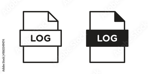 log file icons concept. Vector Line Icon Design. Simple flat style