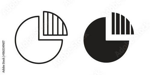 Market share icons concept. Vector Line Icon Design. Simple flat style
