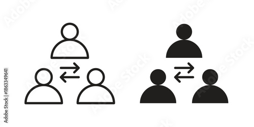 Mediator icons concept. Vector Line Icon Design. Simple flat style