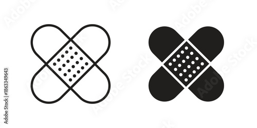 Medical patch icons concept. Vector Line Icon Design. Simple flat style