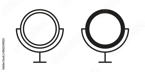 Mirror icons concept. Vector Line Icon Design. Simple flat style