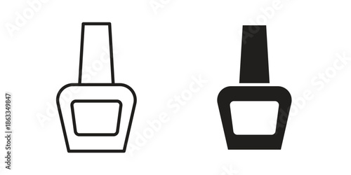 Nail polish icons concept. Vector Line Icon Design. Simple flat style