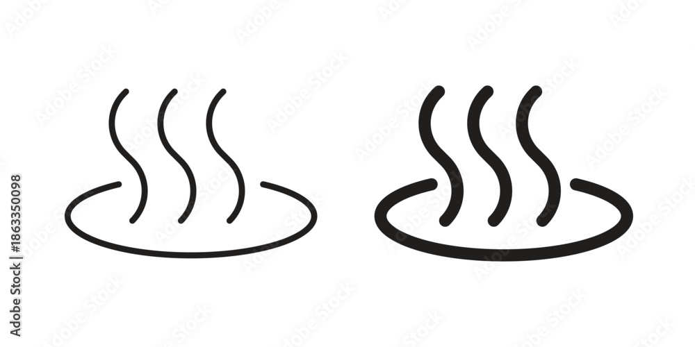 Obraz premium Onsen icons concept. Vector Line Icon Design. Simple flat style