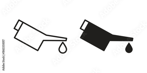 Oil can icons concept. Vector Line Icon Design. Simple flat style