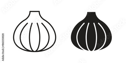 Onion icons concept. Vector Line Icon Design. Simple flat style