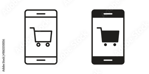 Online shopping icons concept. Vector Line Icon Design. Simple flat style