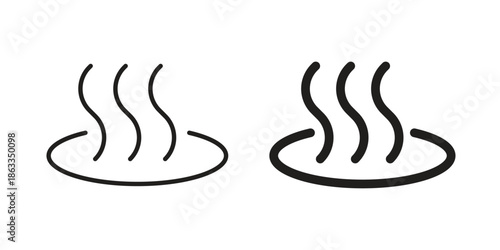Onsen icons concept. Vector Line Icon Design. Simple flat style