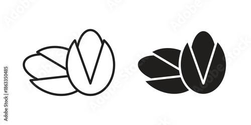 Pistachio icons concept. Vector Line Icon Design. Simple flat style