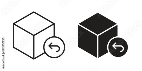 Return purchase icons concept. Vector Line Icon Design. Simple flat style