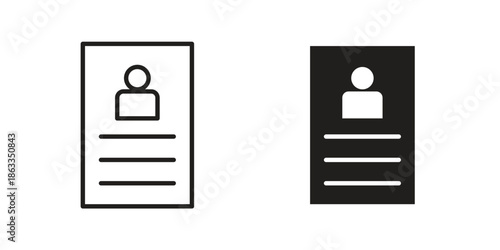 Resume icons concept. Vector Line Icon Design. Simple flat style