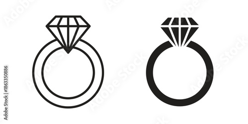Ring icons concept. Vector Line Icon Design. Simple flat style