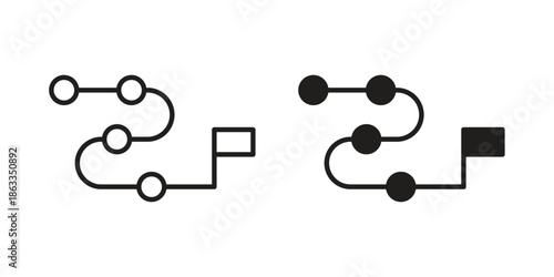 Roadmap icons concept. Vector Line Icon Design. Simple flat style