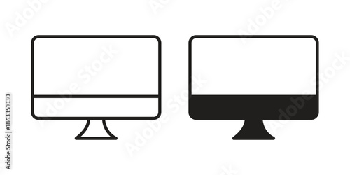Screen icons concept. Vector Line Icon Design. Simple flat style