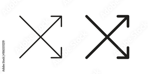 Shuffle arrow icons concept. Vector Line Icon Design. Simple flat style