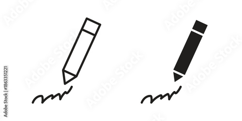 Signature icons concept. Vector Line Icon Design. Simple flat style