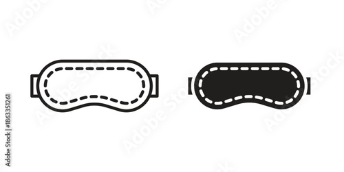 Sleeping mask icons concept. Vector Line Icon Design. Simple flat style