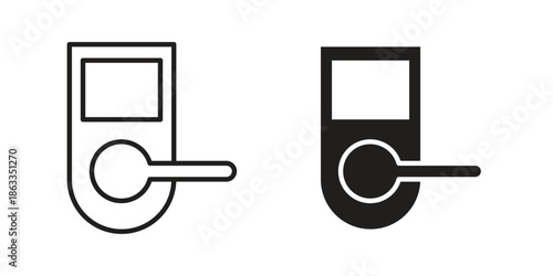 Smart lock icons concept. Vector Line Icon Design. Simple flat style