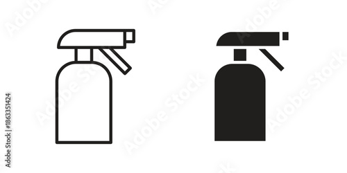 Spray bottle icons concept. Vector Line Icon Design. Simple flat style