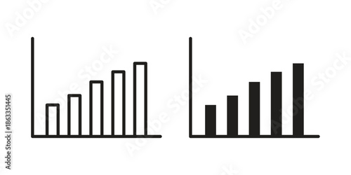 Statistics icons concept. Vector Line Icon Design. Simple flat style