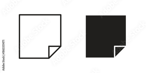 Sticky notes icons concept. Vector Line Icon Design. Simple flat style