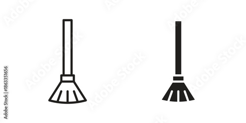 Sweeping icons concept. Vector Line Icon Design. Simple flat style
