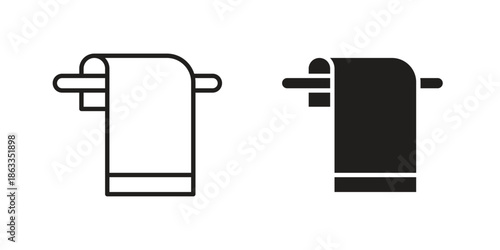 Towels icons concept. Vector Line Icon Design. Simple flat style