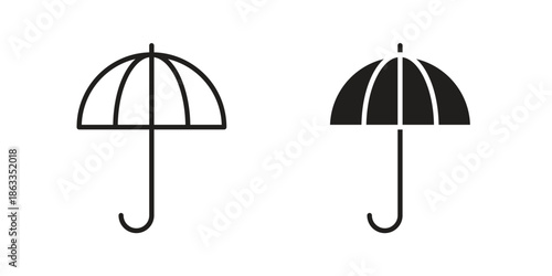 Umbrella icons concept. Vector Line Icon Design. Simple flat style