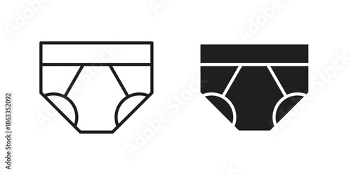 Underpants icons concept. Vector Line Icon Design. Simple flat style