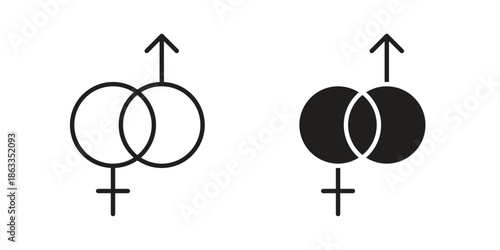 Unisex icons concept. Vector Line Icon Design. Simple flat style