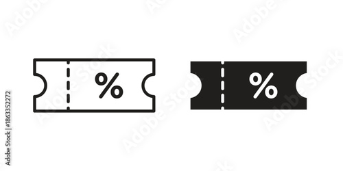 Voucher icons concept. Vector Line Icon Design. Simple flat style