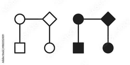 Workflow process icons concept. Vector Line Icon Design. Simple flat style
