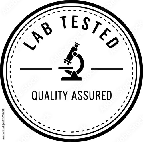 Lab tested round vector badge icon design
