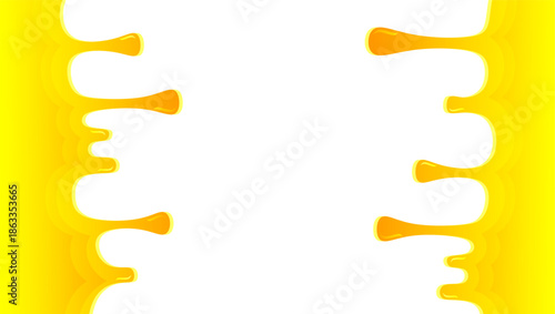 Abstract palm oil drip illustration. Palm oil drip on white background. Wavy abstract palm oil drip background. Palm oil melt illustration vector design.