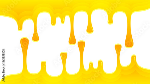 Abstract palm oil drip illustration. Palm oil drip on white background. Wavy abstract palm oil drip background. Palm oil melt illustration vector design.