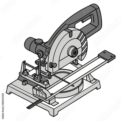 Mitre saw cutting tool for precise angled cuts in woodworking projects