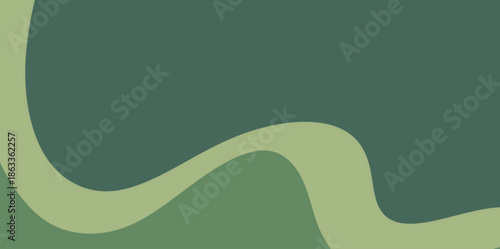 Abstract Green Organic Wave Vector Illustration Background. A simple and clean green liquid wave flowing horizontally on a dark background.