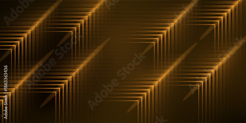 dynamic golden arc line technology design concept on black background