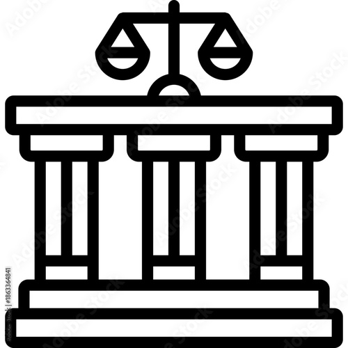 courthouses icon illustration design with outline
