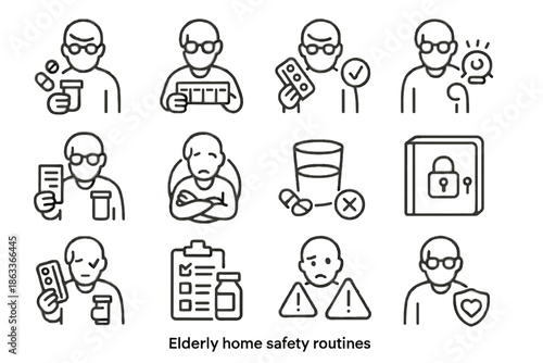 Refill vector storage safe elderly dose icon safety list avoid home review