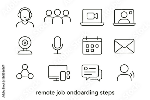 Remote check team tools sync onboarding icons icon chat communication invite alignment