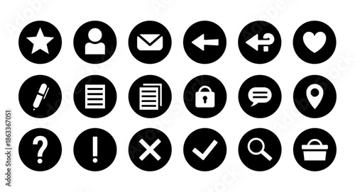 Web icon set. Set icon vector for computer and mobile
