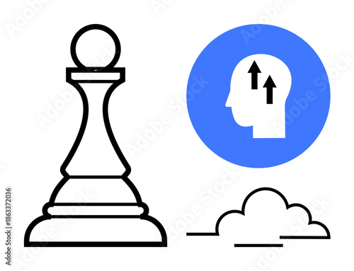 Chess strategy. Chess strategy as a metaphor for personal growth and intellectual development. Chess and forward-thinking planning, innovation, and decision-making in progress. Suitable