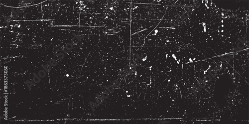 Scratched Grunge Urban Background Texture Vector. Dust Overlay Distress Grainy Grungy Effect. Distressed Backdrop Vector Illustration. Isolated Black on White Background. EPS 10.